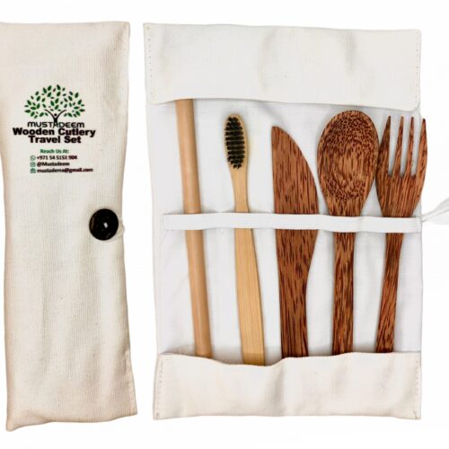 Eco-friendly Wooden Cutlery Travel kit