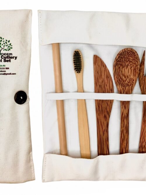 مجموعة أدوات طعام صديقة للبيئة للسفر