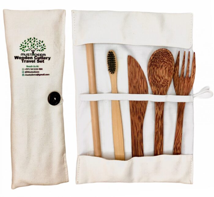 Eco-friendly Wooden Cutlery Travel kit