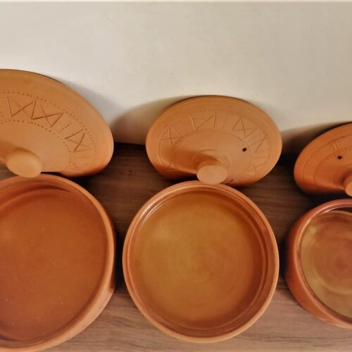 Pottery—Hand-made tagine clay cooking pot