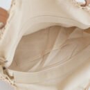 Brocade straw beach bag