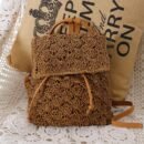 Backpack made of natural straws