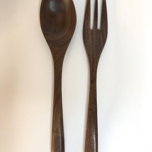 Brazilian Walnut Wood Spoon and Fork – Small size