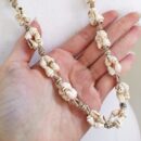 Long necklace made of colorful seashells