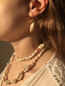 Long necklace made of colorful seashells