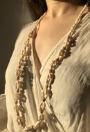 Long necklace made of colorful seashells