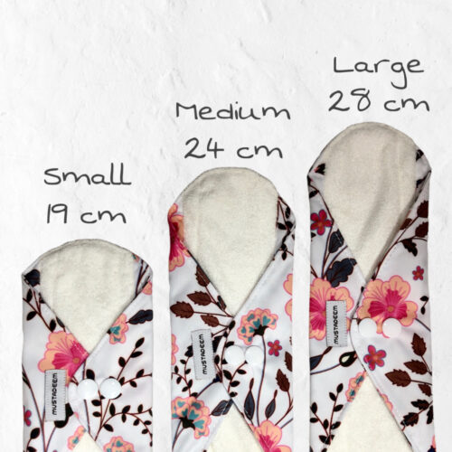 Menstrual Reusable Cloth Sanitary Pads – Organic Bamboo with Polyster Back