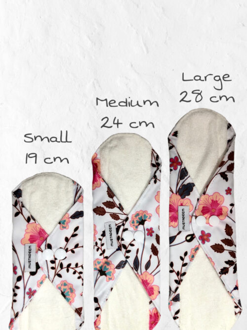 Menstrual Reusable Cloth Sanitary Pads – Organic Bamboo with Polyster Back
