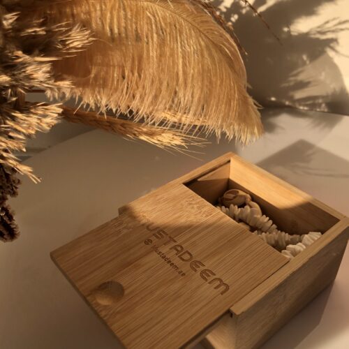 Wooden box for jewelry storing and gifts