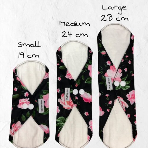 Menstrual reusable Cloth Sanitary Pads – Organic Cotton with Polyester Back