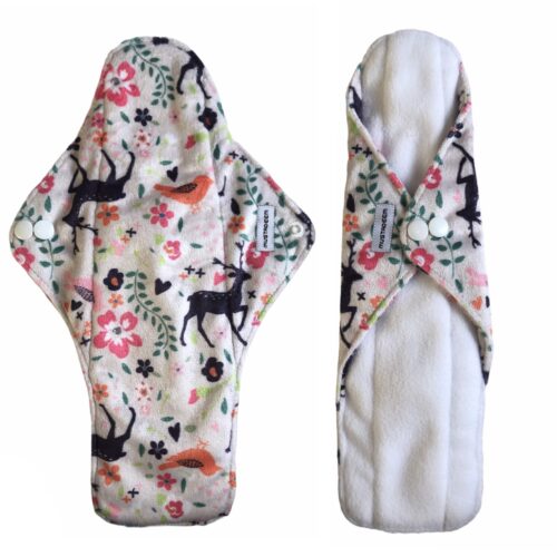 Large Night-sized Reusable Sanitary Pad with Velvet Back – One Piece
