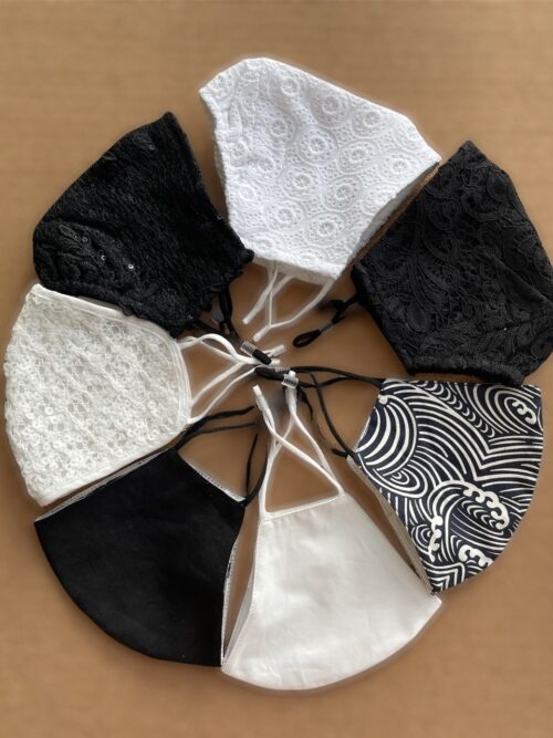 Black and White Cotton Masks Collection