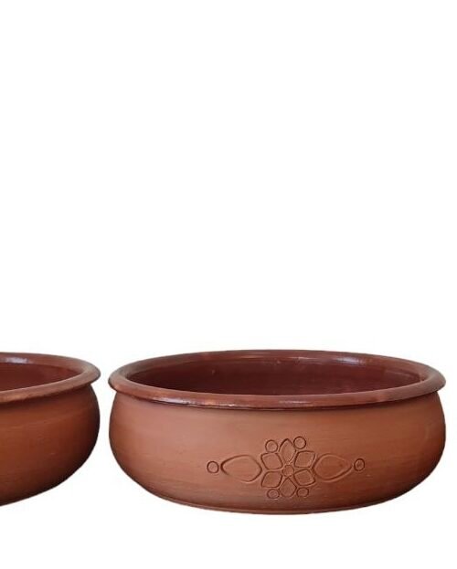 Pottery clay pot (Tajjine with two lids) - Meduim