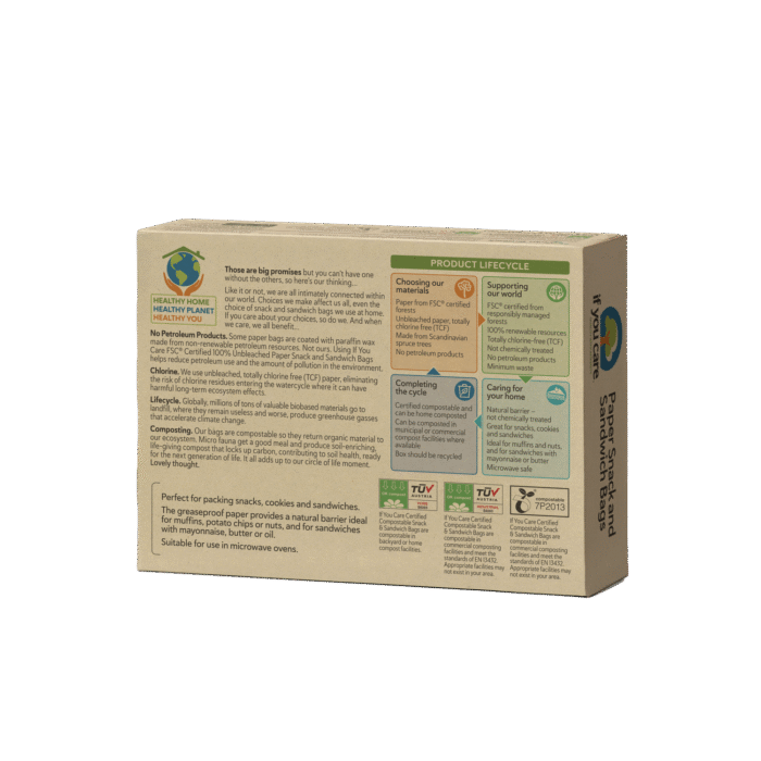 Eco-friendly Paper Sandwich Bags (48 pcs) - Image 2
