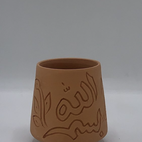 كوب لشرب الماء من الفخار - بدون مقبض