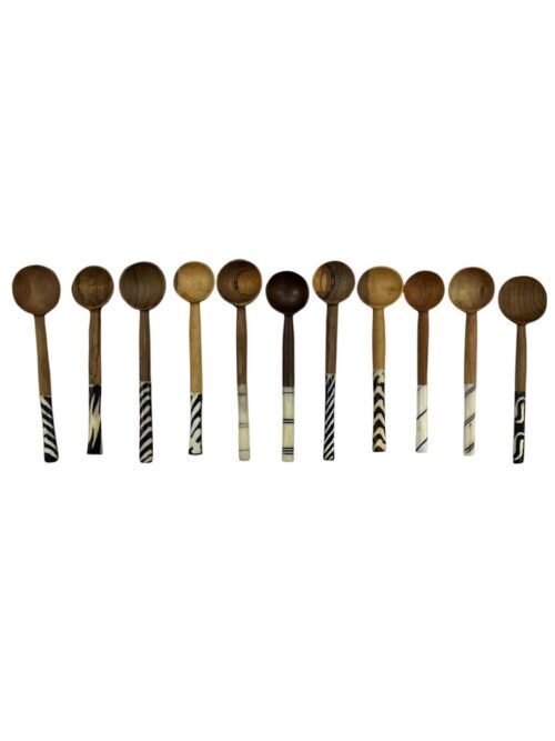 Small Olive Wood Round Spoons