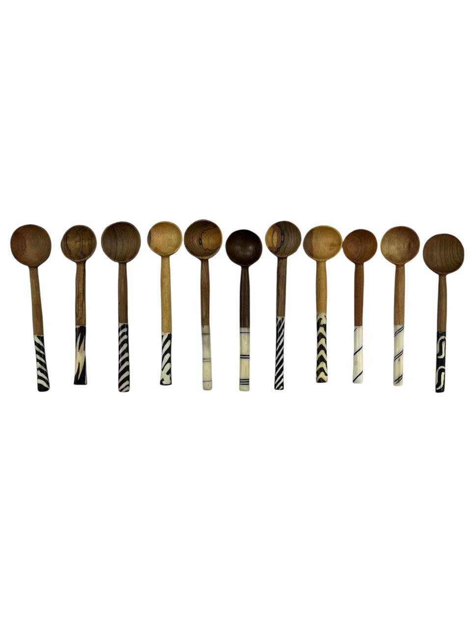 Small Olive Wood Round Spoons