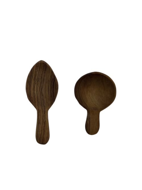 Three-Piece Small Olive Wood Spoon Set (for Sauces, Spices, Coffee & Sugar).