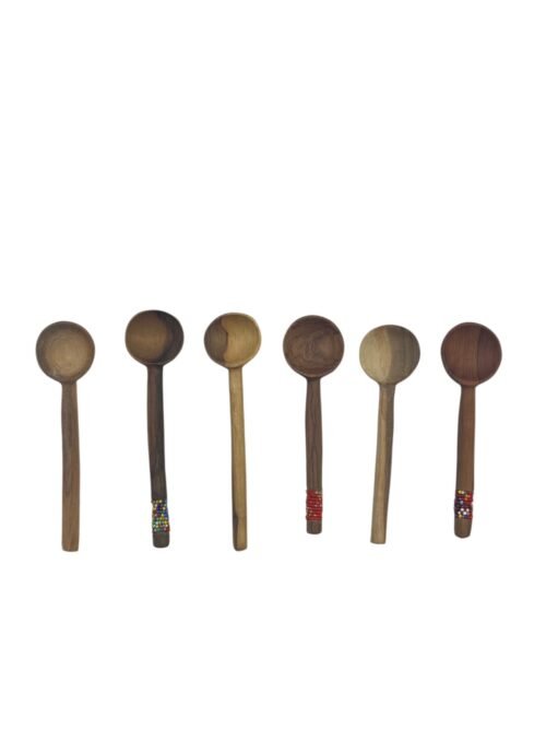 Small Round Olive Wood Spoons.